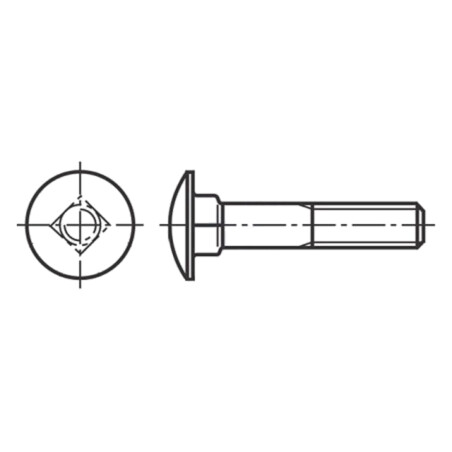 Şurub; M6x16; 1; Cap: buton; oțel inoxidabil A2; DIN 603; 8mm