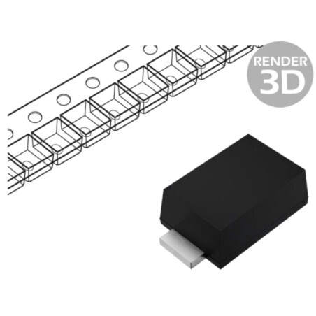 Diodă: redresoare; SMD; 1kV; 1A; subSMA; rolă,bandă