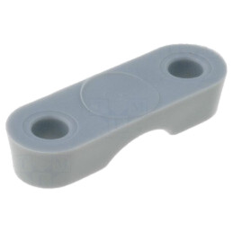 Clemă montată cu şurub; poliamidă; gri; UL94V-2; Øorif.mont: 3mm