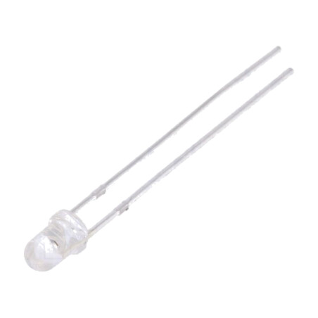 LED; 3mm; galbenă; 4200÷5000mcd; 30°; Parte frontală: convex