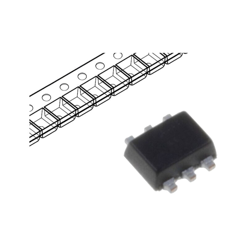 Tranzistor: NPN x2; bipolar; 40V; 0,1A; 200mW; SOT666