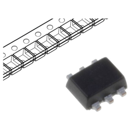 Tranzistor: NPN x2; bipolar; 40V; 0,1A; 200mW; SOT666