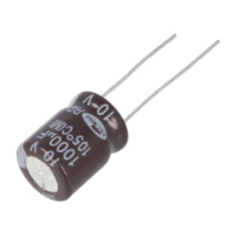 Condensator: electrolitic; THT; 1000uF; 10VDC; Ø10x12,5mm; ±20%