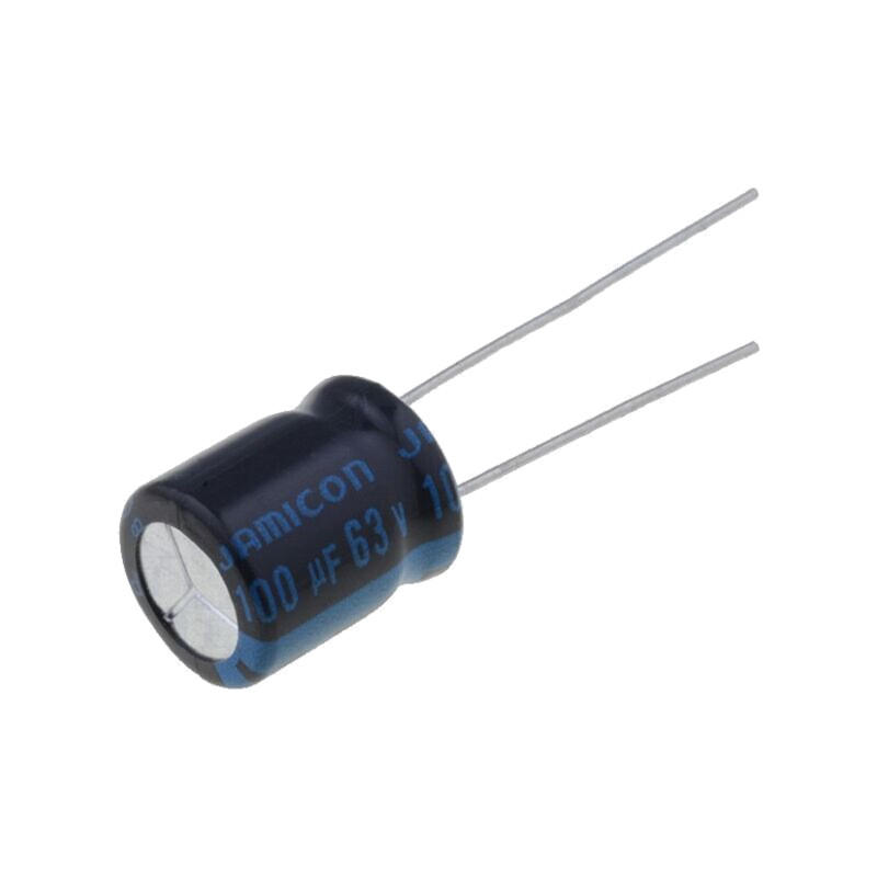 Condensator: electrolitic; 100uF; 63VDC; Ø10x12,5mm; Raster: 5mm Condensator: electrolitic; 100uF; 63VDC; Ø10x12,5mm; Raster: 5mm
