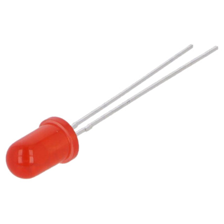 LED; 5mm; roşie; 460÷750mcd; 60°; Parte frontală: convex; Nr.term: 2