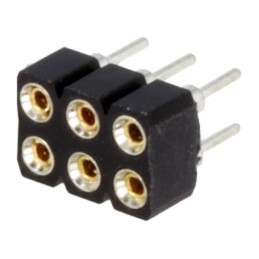 Conector: şiruri pini; soclu; mamă; PIN: 6; contacte întoarse; THT