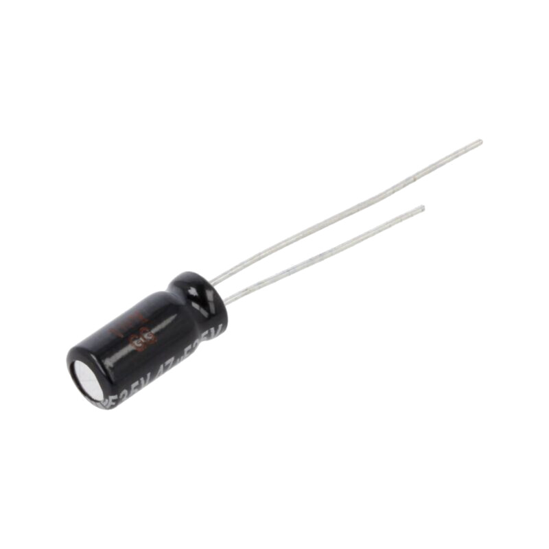 Condensator: electrolitic; THT; 47uF; 35VDC; Ø5x11mm; Raster: 2mm Condensator: electrolitic; THT; 47uF; 35VDC; Ø5x11mm; Raster: 2mm