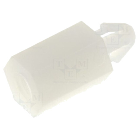 Distanţier PCB; poliamidă; Lung: 8mm; naturală; Cheie: 5,5mm