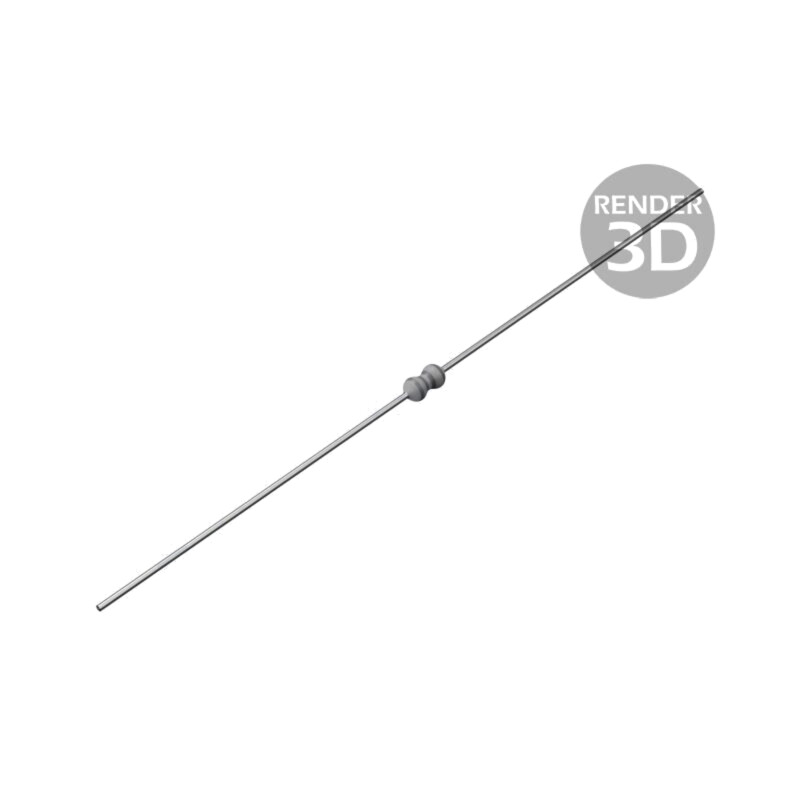 Rezistor: metal glaze; THT; 20MΩ; 0,5W; ±1%; Ø4x10mm; 200ppm/°C Rezistor: metal glaze; THT; 20MΩ; 0,5W; ±1%; Ø4x10mm; 200ppm/°C