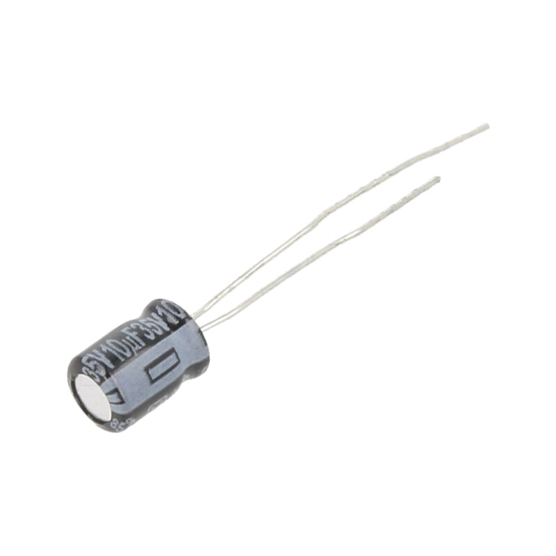 Condensator: electrolitic; THT; 10uF; 35VDC; Ø5x7mm; Raster: 2,5mm Condensator: electrolitic; THT; 10uF; 35VDC; Ø5x7mm; Raster: 2,5mm
