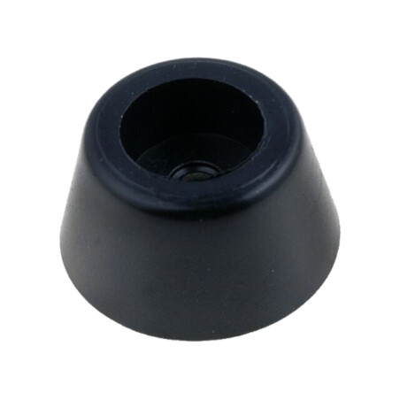 Picioruş; neagră; PVC; A: 20mm; B: 15mm; C: 9,8mm; E: 10,5mm; D: 3mm
