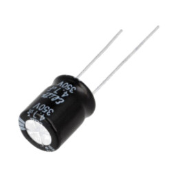 Condensator: electrolitic; THT; 4,7uF; 350VDC; Ø10x12,5mm; ±20%