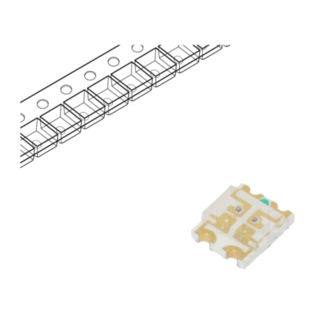 LED; SMD; 3527; roşie/galben-verde; 3,2x2,7x1mm; 140°; 20mA; 60mW
