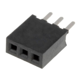 Conector: şiruri pini; soclu; mamă; PIN: 3; drept; 1,27mm; THT; 1x3