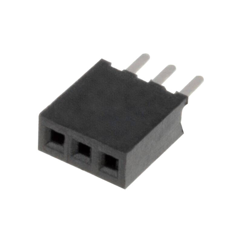 Conector: şiruri pini; soclu; mamă; PIN: 3; drept; 1,27mm; THT; 1x3