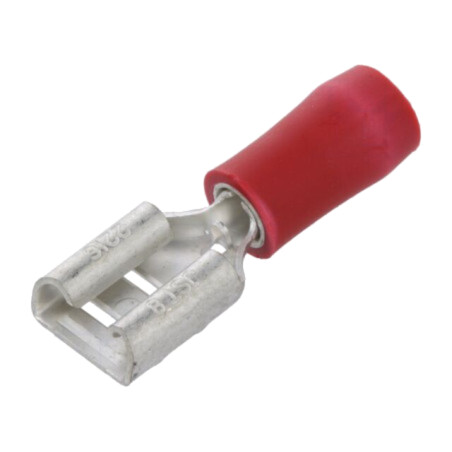 Terminal: plat; 6,3mm; 0,8mm; mamă; 0,5÷1,5mm2; crimpat; pe cablu