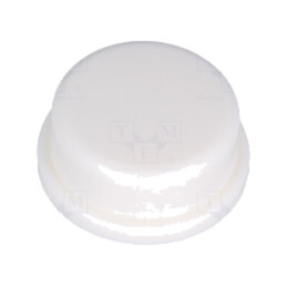 Tastă; rotund; albă; Ø13mm