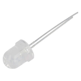 LED; 8mm; alb rece; 6000÷11000mcd; 30°; Parte frontală: convex