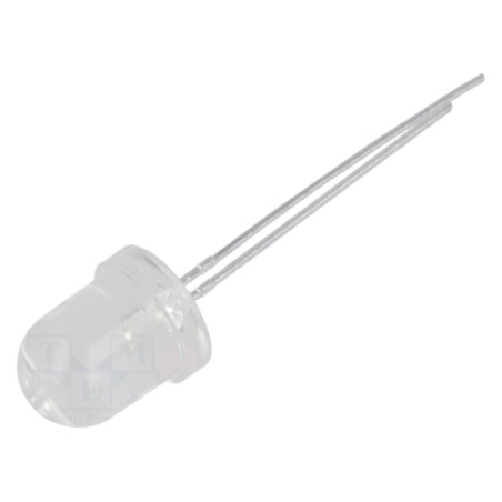LED; 8mm; alb rece; 6000÷11000mcd; 30°; Parte frontală: convex