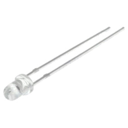 LED; 3mm; albastru; 330÷500mcd; 30°; Parte frontală: convex