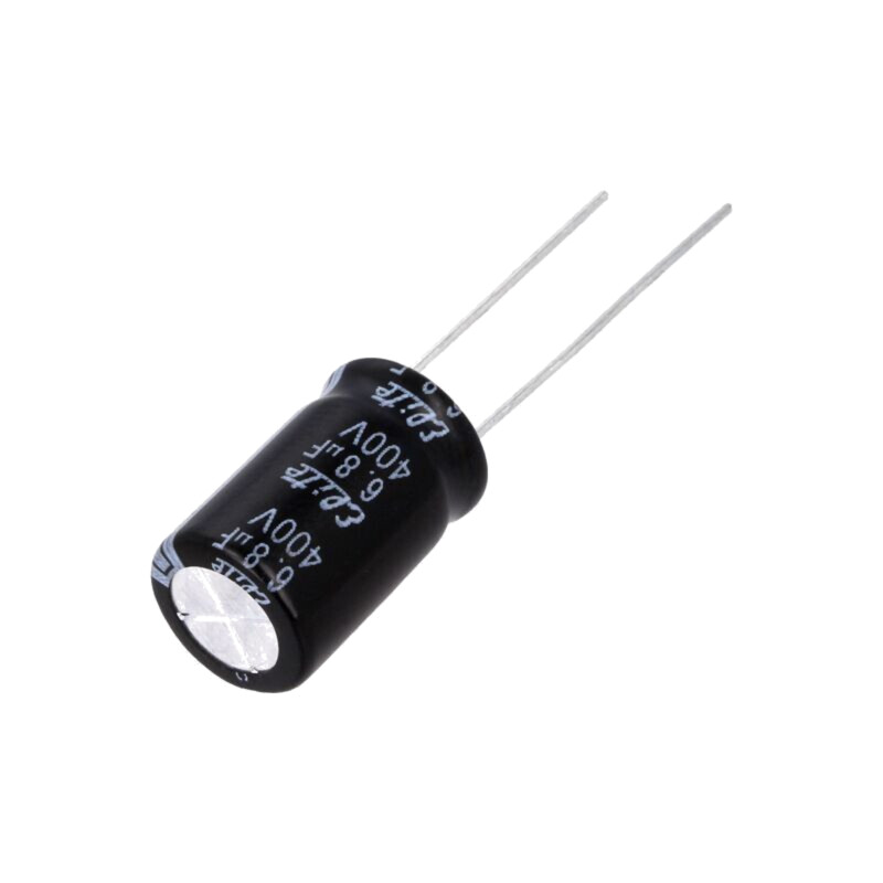 Condensator: electrolitic; THT; 6,8uF; 400VDC; Ø10x16mm; ±20%