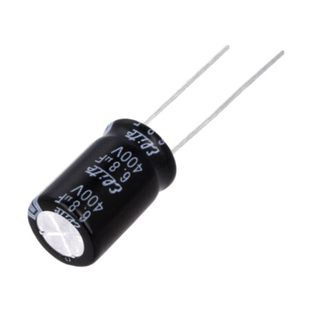 Condensator: electrolitic; THT; 6,8uF; 400VDC; Ø10x16mm; ±20%