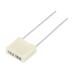 Condensator: cu poliester; 1nF; 63VAC; 100VDC; 5mm; ±5%; -55÷105°C