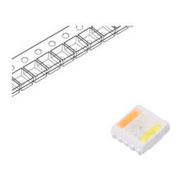 LED; SMD; 5050,PLCC10; RGBW; 5,4x5x1,65mm; 114÷123°; 20mA