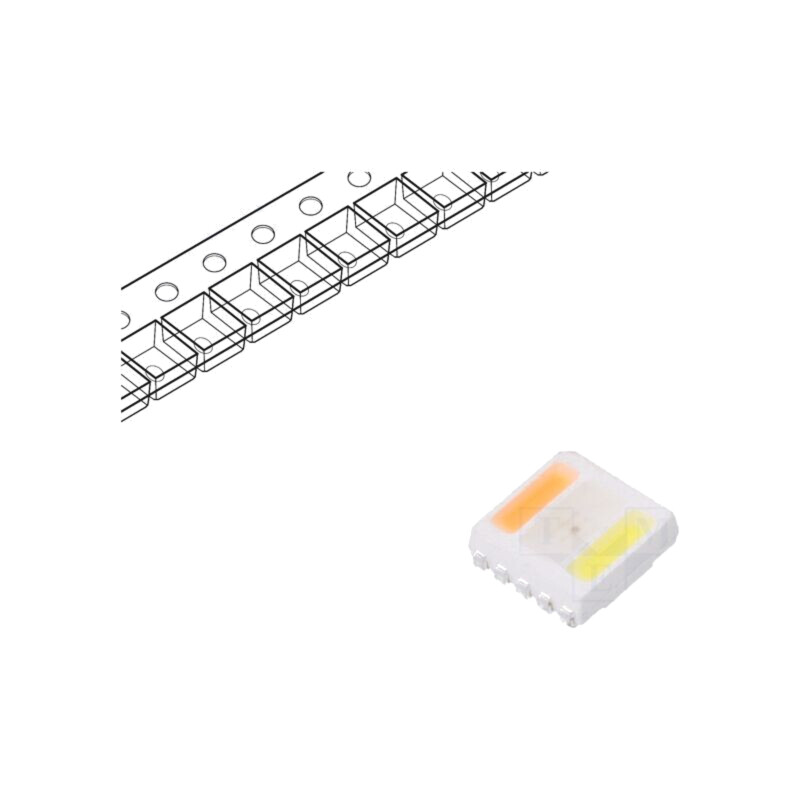 LED; SMD; 5050,PLCC10; RGBW; 5,4x5x1,65mm; 114÷123°; 20mA LED; SMD; 5050,PLCC10; RGBW; 5,4x5x1,65mm; 114÷123°; 20mA