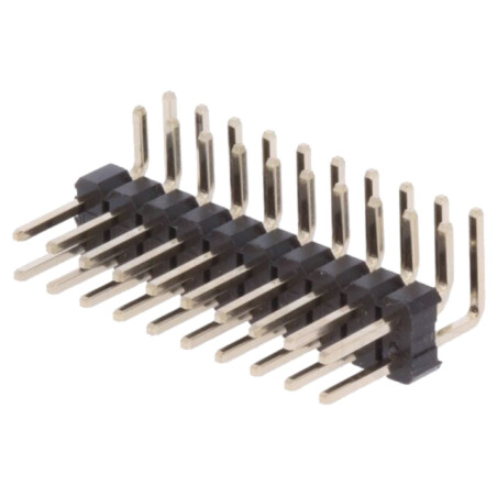 Conector: şiruri pini; şir pini; tată; PIN: 20; în unghi 90°; THT