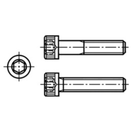Şurub; 1/4"x7/8"; 20; Cap: cap zimţuit,cap rotund; imbus; oţel