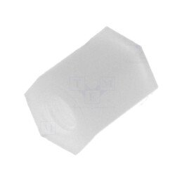 Piuliţă-distanţieră filetată; hexagonală; poliamidă; M3; 7mm