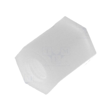Piuliţă-distanţieră filetată; hexagonală; poliamidă; M3; 7mm