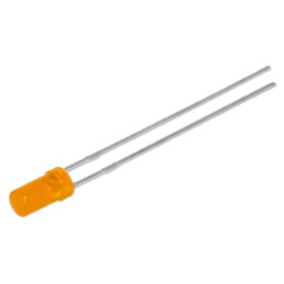 LED; 3mm; portocalie; 3÷5mcd; 100°; Parte frontală: plat; 2÷2,5VDC