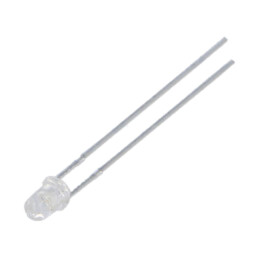 LED; UV-A; 25°; 15mA; 400nm; 2,8÷4VDC; THT; Parte frontală: convex