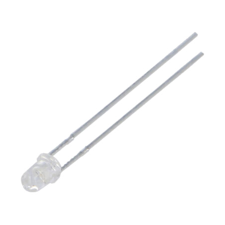 LED; UV-A; 25°; 15mA; 400nm; 2,8÷4VDC; THT; Parte frontală: convex