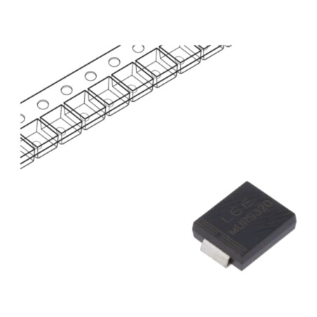 Diodă: redresoare; SMD; 600V; 1A; 50ns; SMB; Ufmax: 1,25V; Ifsm: 35A