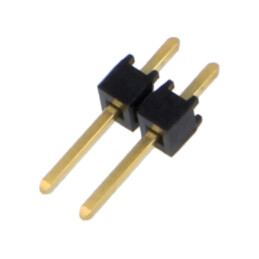 Conector: şiruri pini; şir pini; tată; PIN: 2; drept; 2,54mm; THT