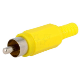 Conector: RCA; mufă; tată; cu manşon; drept; lipire; galben