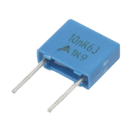 Condensator: cu poliester; 0,01uF; 40VAC; 63VDC; 5mm; ±10%; THT