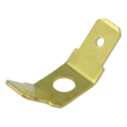 Terminal: plat; 6,3mm; 0,8mm; 2 x tată; M4; neizolat,dublă; alamă
