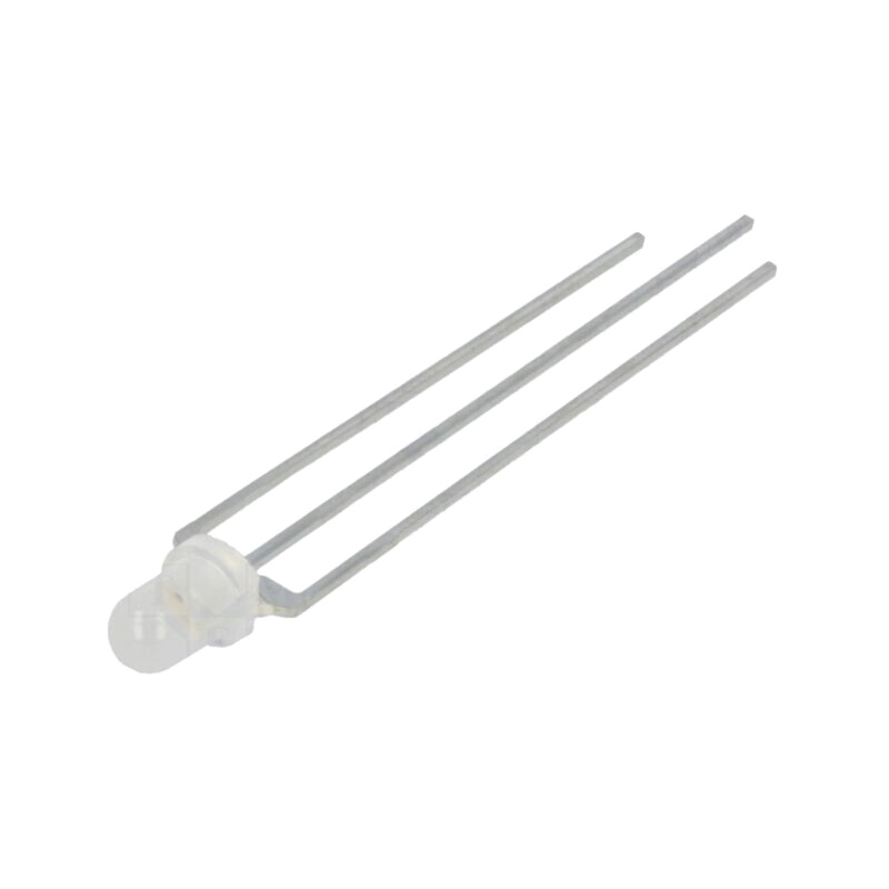 LED; 3mm; roşie/verde; 60°; Parte frontală: convex; Nr.term: 3