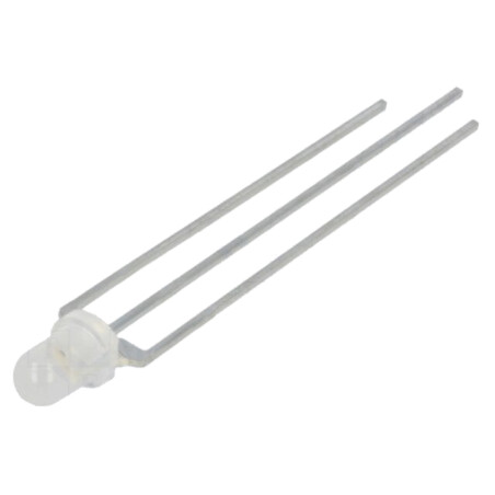 LED; 3mm; roşie/verde; 60°; Parte frontală: convex; Nr.term: 3