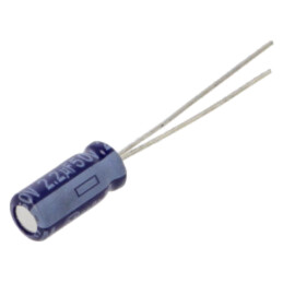 Condensator: electrolitic; THT; 2,2uF; 50VDC; Ø5x11mm; Raster: 2mm