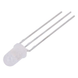 LED; 5mm; roşie/verde; 60°; Parte frontală: convex; Nr.term: 3