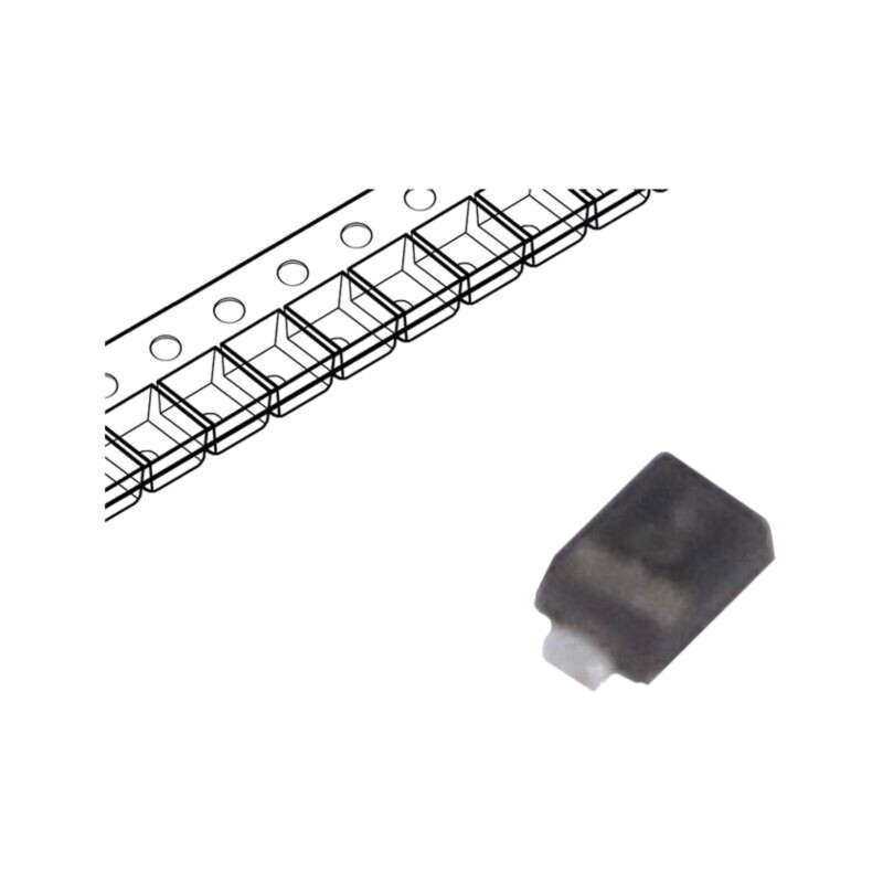 Diodă: TVS; 0,15W; 5,4V; unidirecţională; SOD923; rolă,bandă; Ch: 1 Diodă: TVS; 0,15W; 5,4V; unidirecţională; SOD923; rolă,bandă; Ch: 1