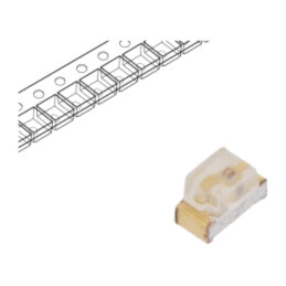 LED; SMD; 0603; roşie; 10÷22mcd; 1,6x0,8x1,1mm; 120°; 2mA; λd: 630nm