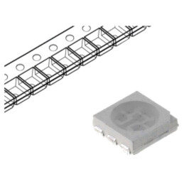 LED; SMD; 5050,PLCC6; alb cald; 18÷20lm; 4500÷6000mcd; 2600-3800K