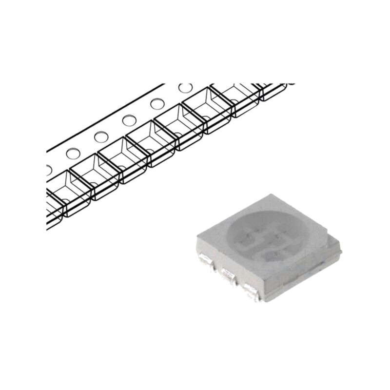 LED; SMD; 5050,PLCC6; alb cald; 18÷20lm; 4500÷6000mcd; 2600-3800K LED; SMD; 5050,PLCC6; alb cald; 18÷20lm; 4500÷6000mcd; 2600-3800K
