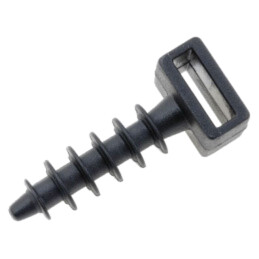 Bolţuri; poliamidă; UL94V-2; neagră; H: 24,7mm; H1: 6,3mm; L: 12,5mm